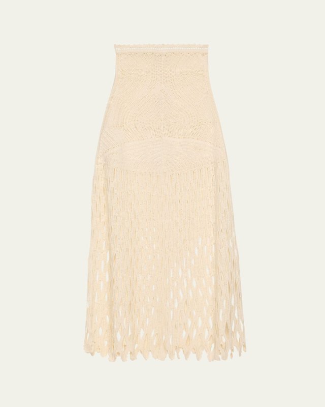 Kalista Crochet-Knit Skirt